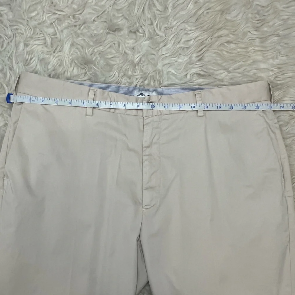Peter Millar Silk Blend Men’s Trouser Straight Leg Pants‎ Size 38 Light Khaki